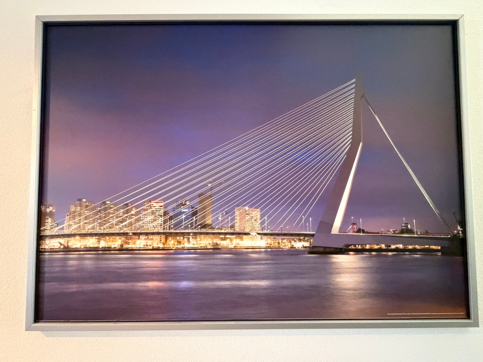 Rotterdam skyline Erasmusbrug 140x100 Ikea, Ophalen, Gebruikt, 125 cm of meer, Print