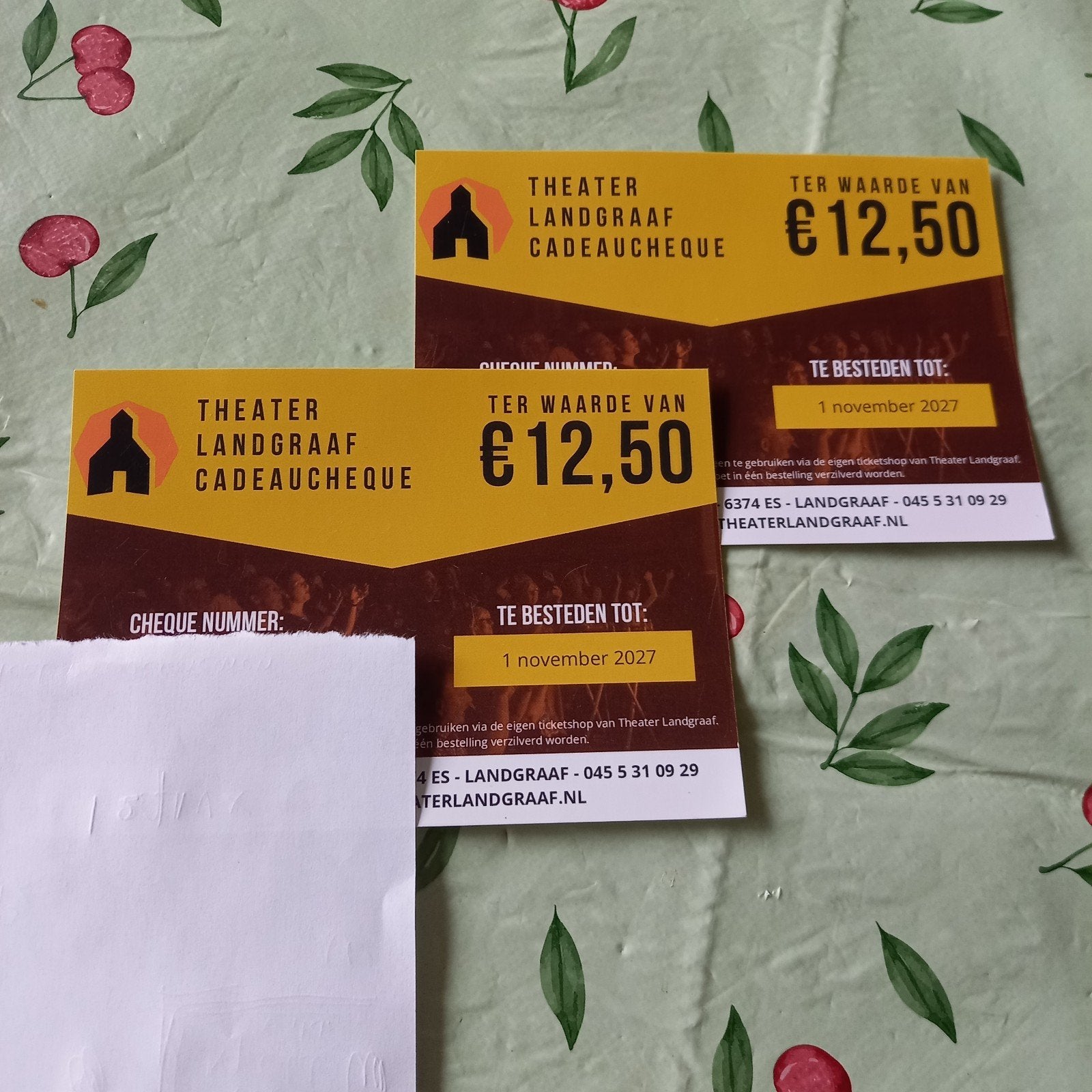 2 kaarten voor theater landgraaf, Tickets en Kaartjes, Twee personen