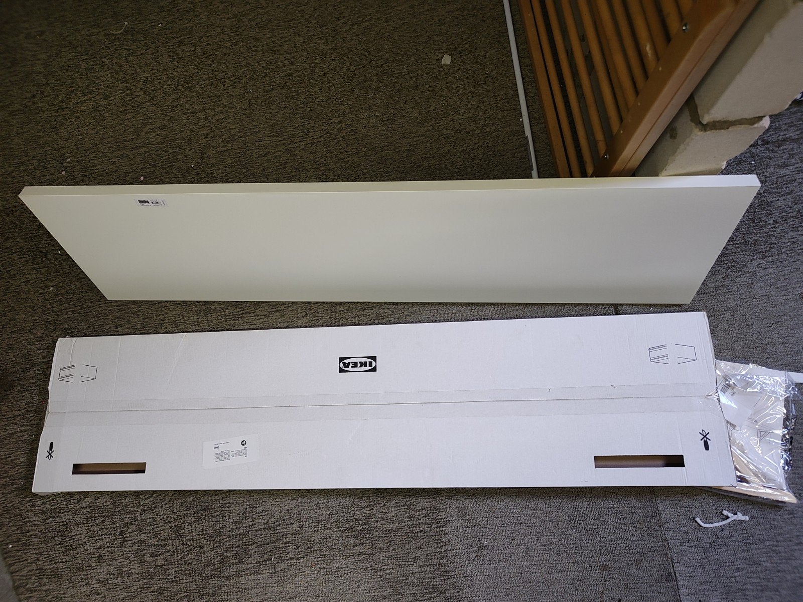 6 witte ikea wand/legplanken met beugels, nieuw in verpakkin, Ophalen, Nieuw