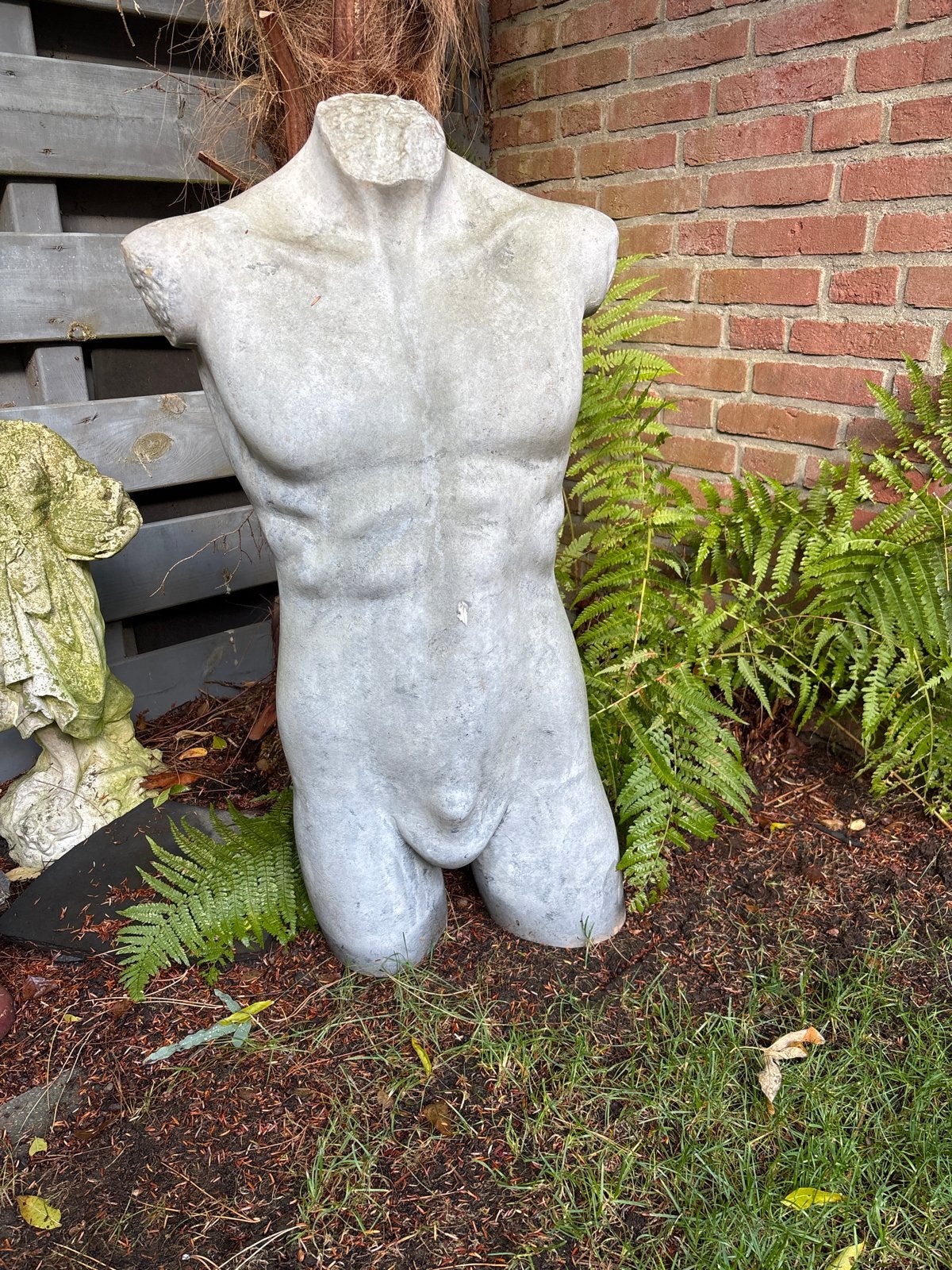 Klassiek torso beeld van steen looke like, Ophalen, Weerbestendig, 50 - 100 cm, Steen of Keramiek