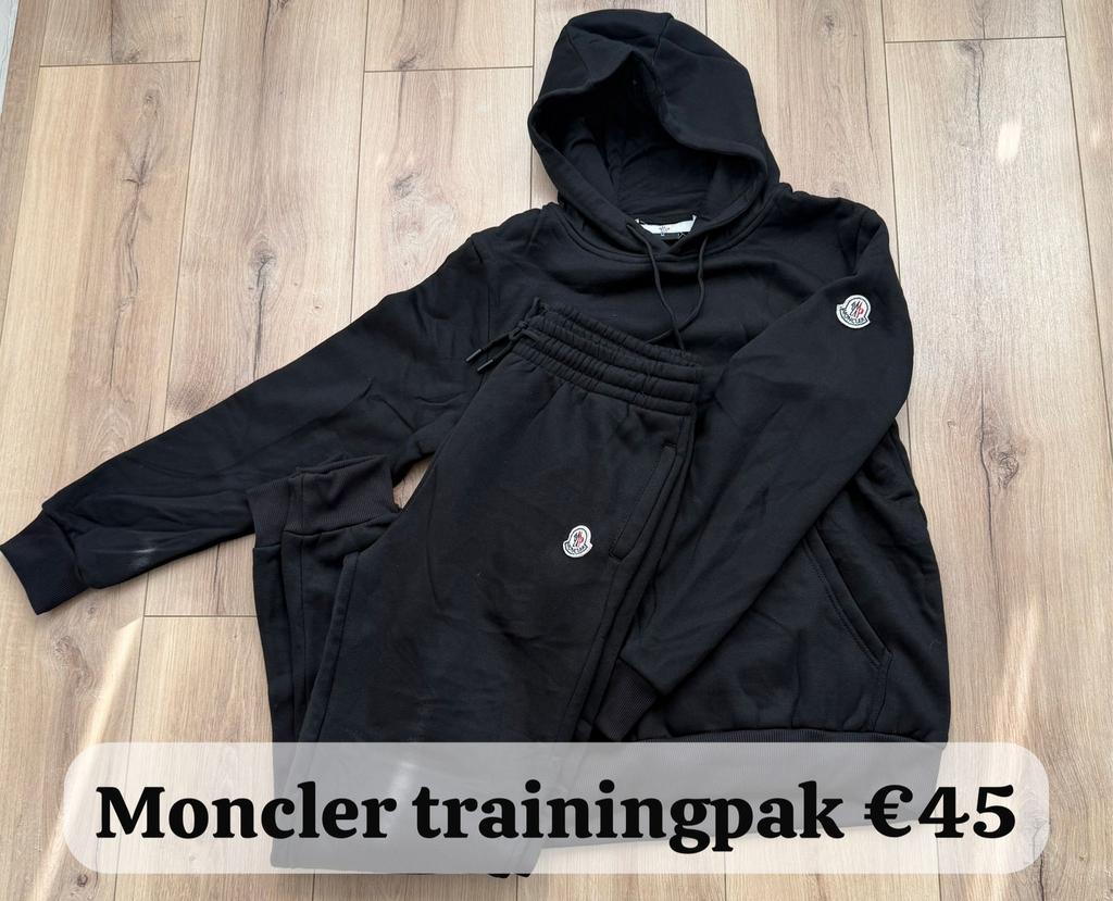 Moncler trainingspak, Kleding | Heren, Ophalen of Verzenden, Zo goed als nieuw, Overige maten, Zwart