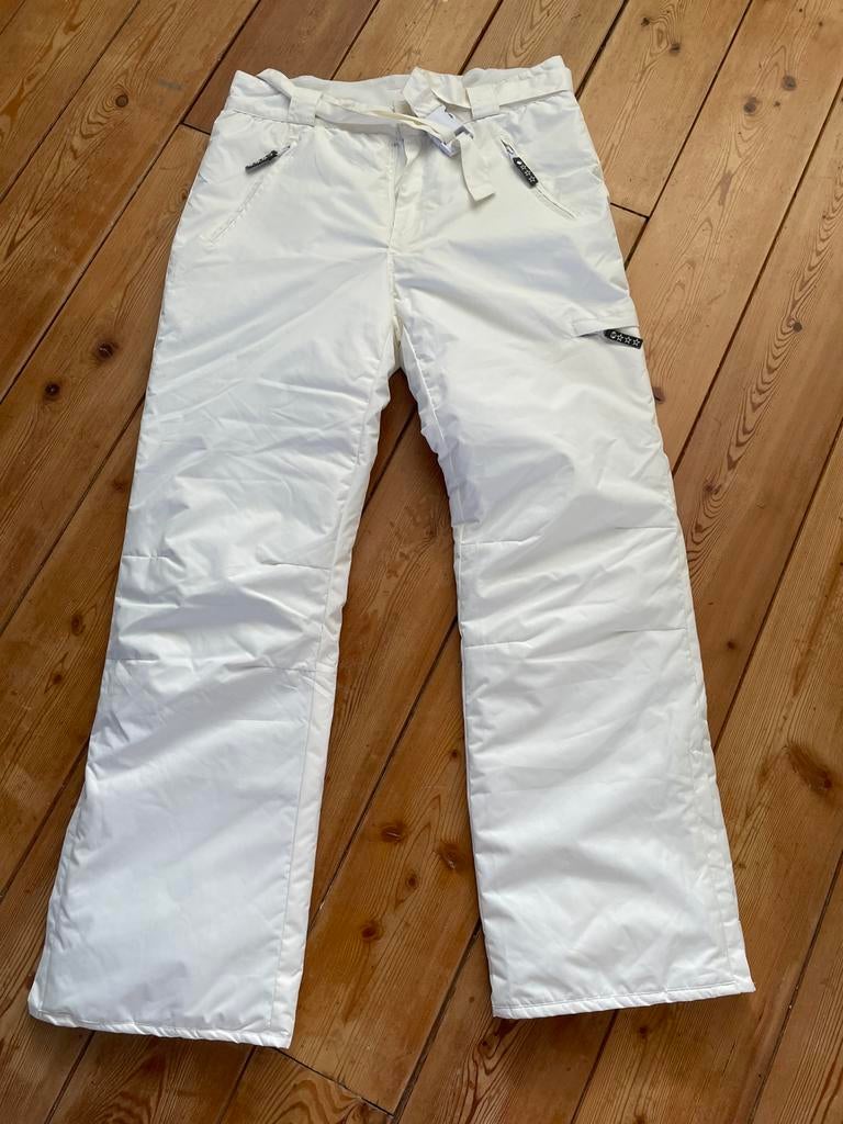 Witte dames skibroek, Kleding | Dames, Wintersportkleding, Ophalen of Verzenden, Zo goed als nieuw, Maat 42/44 (L), Broek