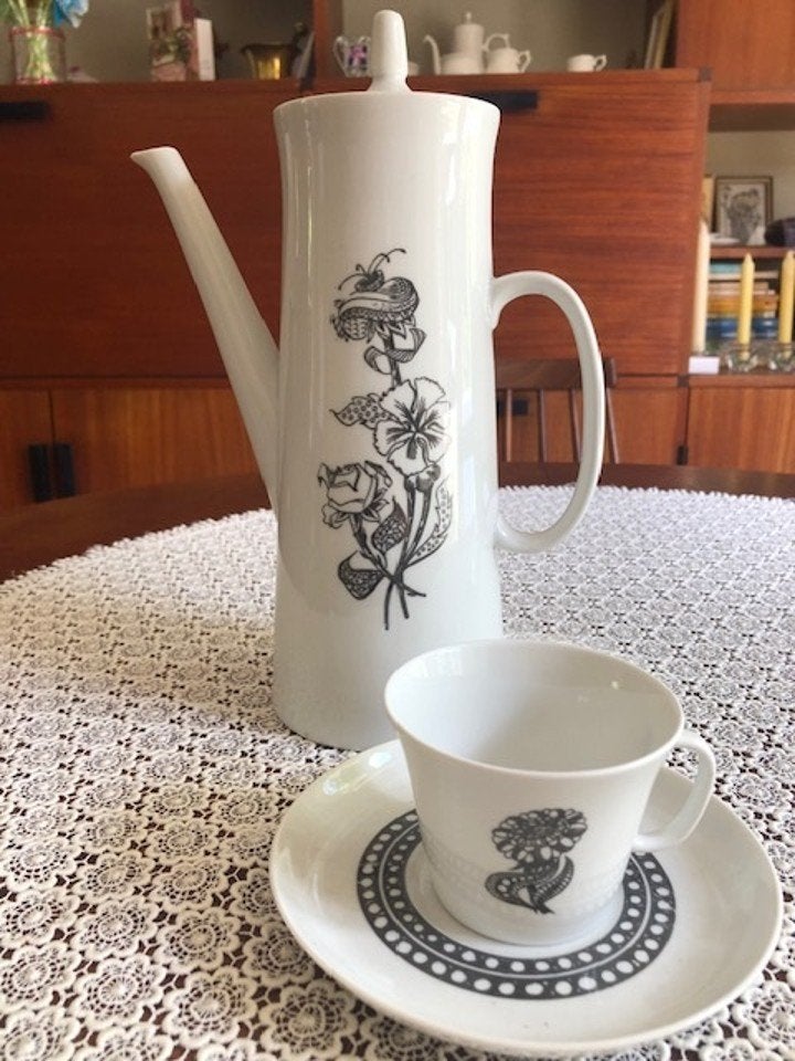 VINTAGE MOSA KOFFIEPOT + KOPJE, Verzenden