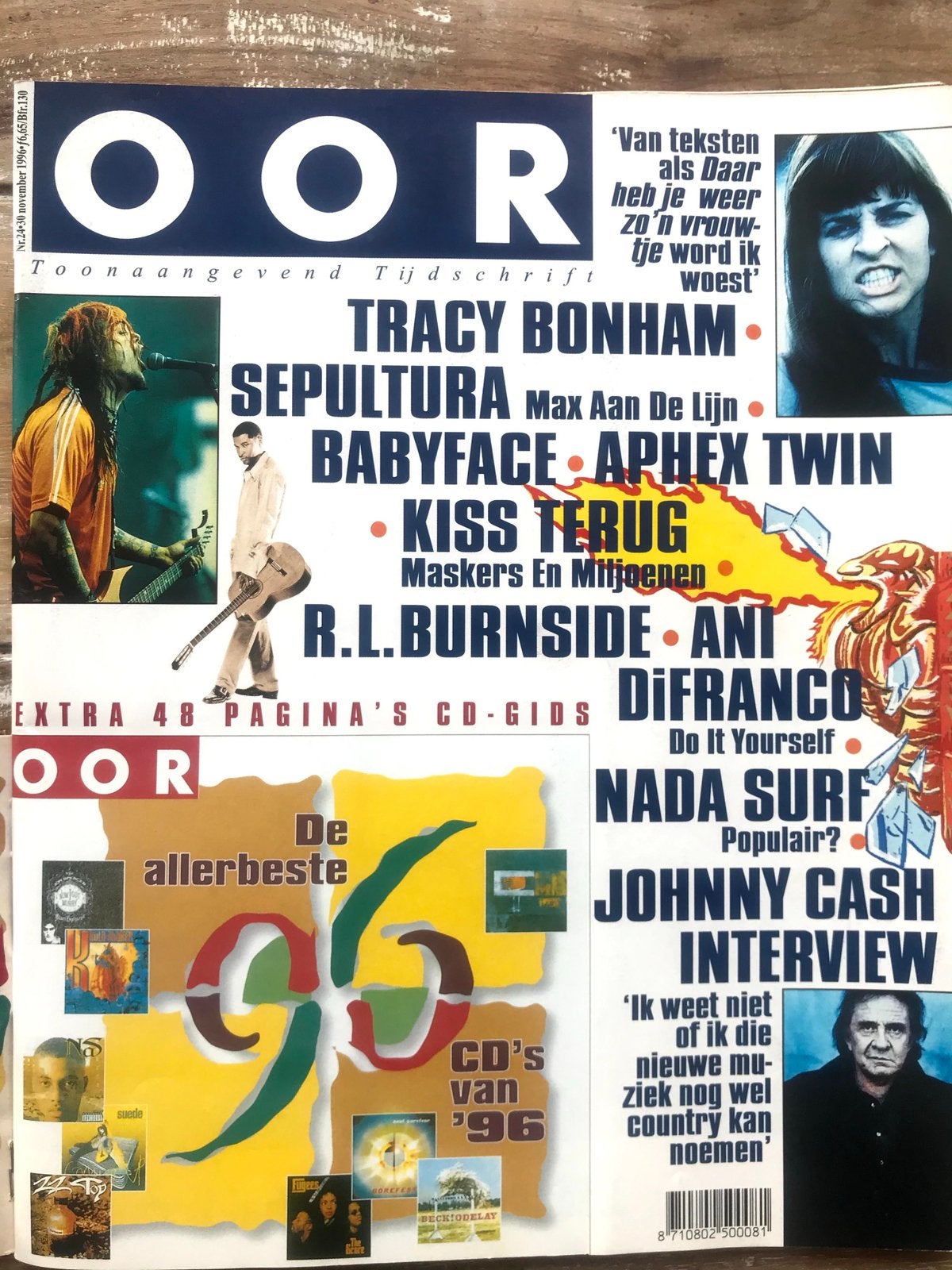 OOR Magazine 1996 KISS Johnny Cash SEPULTURA Nada Surf CALE, Ophalen of Verzenden, Zo goed als nieuw, Muziek, Film of Tv