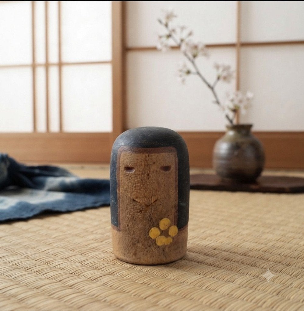 Vintage Kokeshi van Yamanaka Sanpei (1926-), Hout, Handgemaakt, Verzenden, Japan
