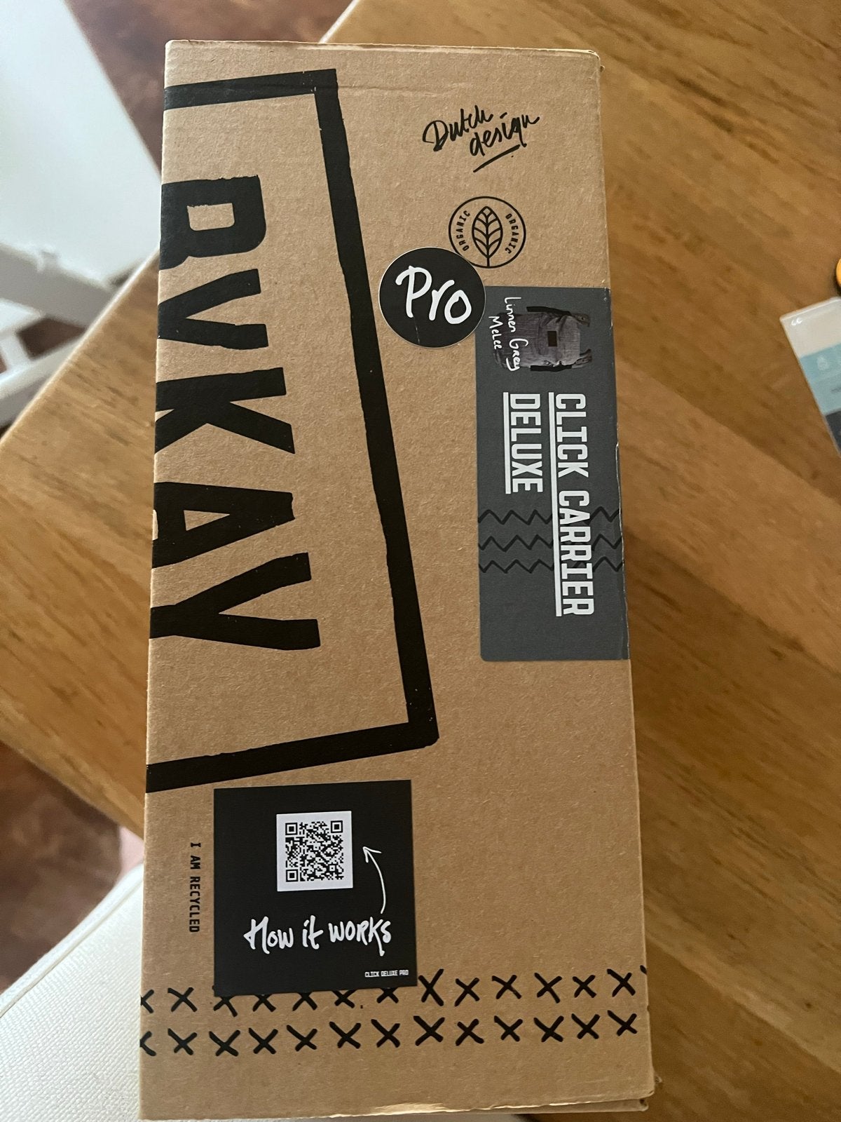 ByKay Click Carrier Deluxe - Linnen Grey Melee, Overige merken, Buik of Rug, Ophalen of Verzenden, Zo goed als nieuw