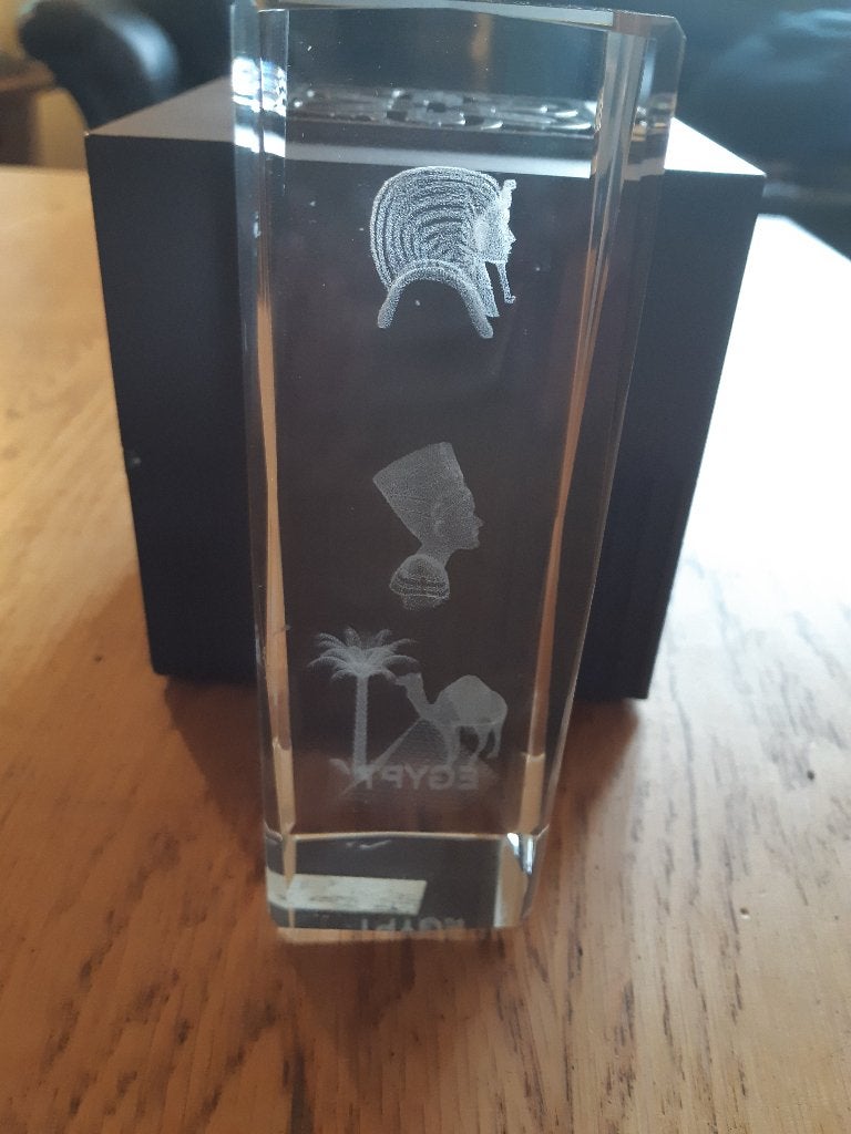 Kristallen 3D Laser Blok Egypte – Toetanchamon & Nefertiti, Ophalen of Verzenden, Zo goed als nieuw, Overige typen