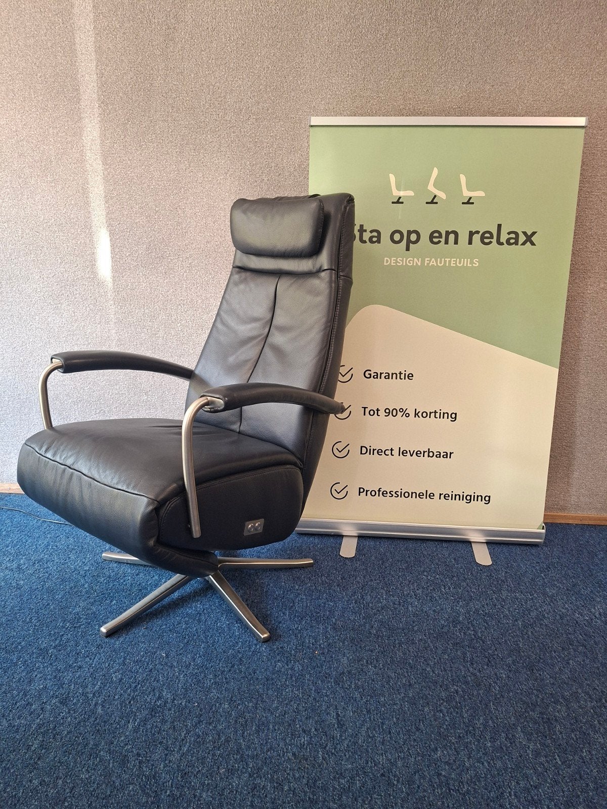 elektrische relax fauteuil Prominent C102 extra luxe ZGAN, Minder dan 75 cm, Hoofdstraat 60 Schijndel, Ophalen of Verzenden, Zo goed als nieuw