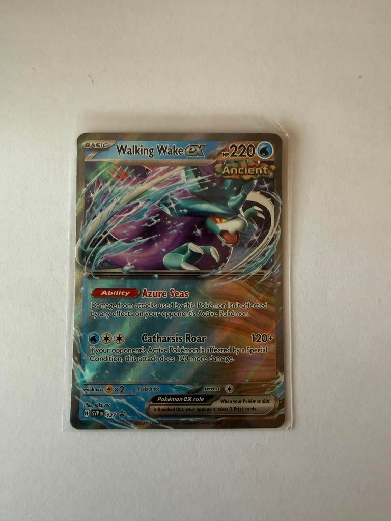 Pokémon Kaart Walking Wake ex SV P 127, Ophalen of Verzenden, Zo goed als nieuw, Losse kaart