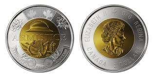 Canada - 2 Dollar 2018 - Armistice - Circulated, Ophalen of Verzenden, Noord-Amerika, Losse munt