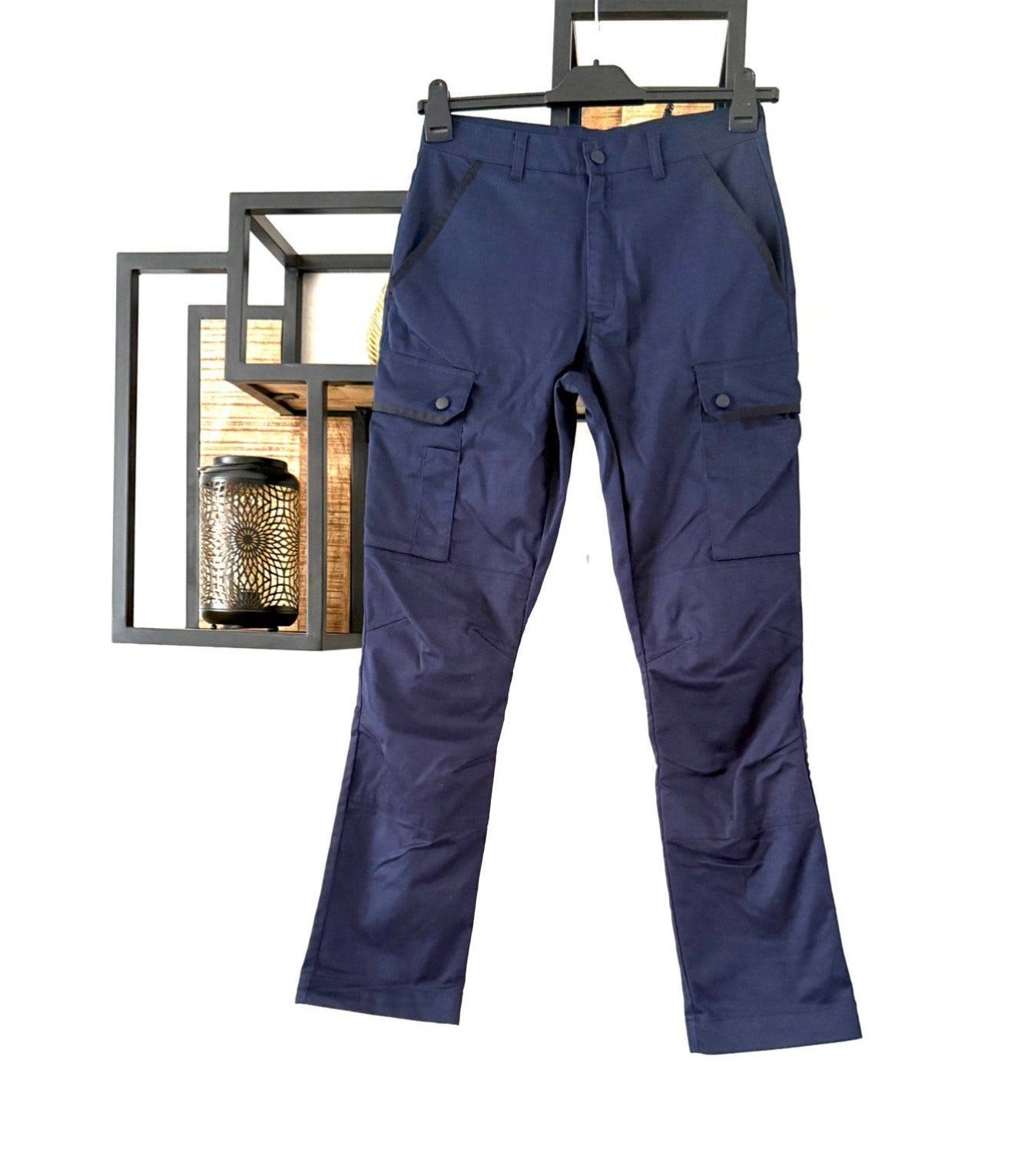 Lange broek (ROC beveiliging) maat S / 44, Ophalen of Verzenden, Zo goed als nieuw, Maat 46 (S) of kleiner, Blauw