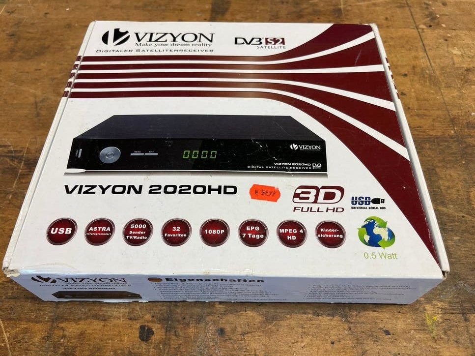 Vizyon 2020HD Digitale Satellietontvanger DV3-S2 Full HD, Ophalen of Verzenden, Zo goed als nieuw, Decoder