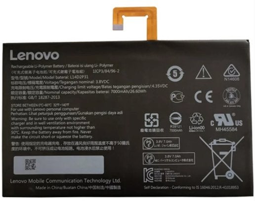 Accu Lenovo TAB 10 TB-X103F., Computers en Software, Ophalen of Verzenden, Nieuw, 10 inch, 16 GB