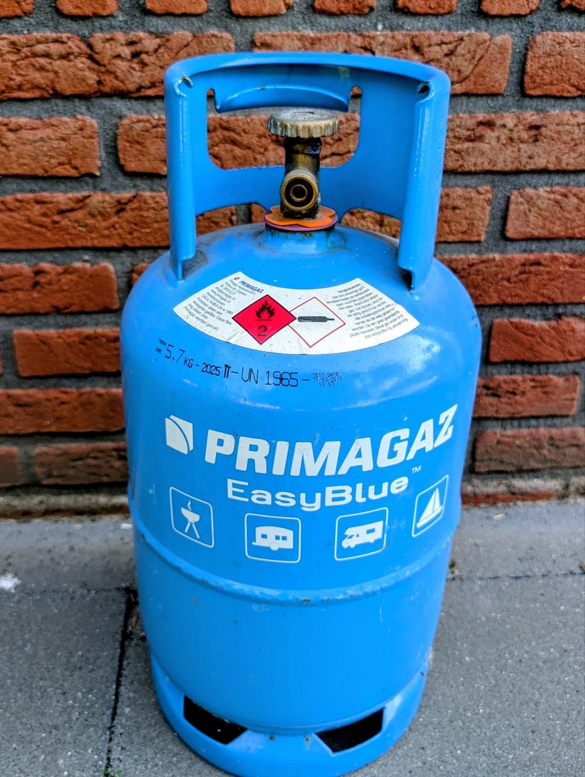 Primagaz EasyBlue gasfles 5.7 kg, Caravans en Kamperen, Ophalen, Gebruikt