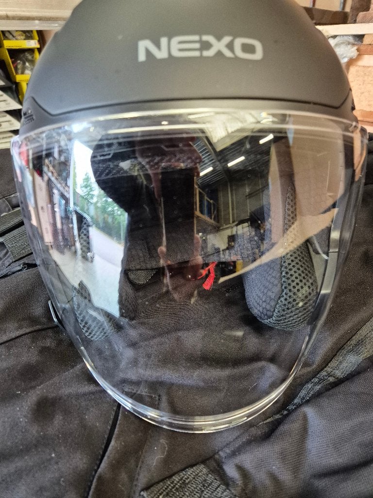 Motor Helm Nexo Jet Comfort II mat zwart, Motoren, Heren, Overige typen, L, Tweedehands