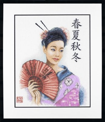 Borduurpakket Chinese vrouw 34905, ., Nieuw, Ophalen of Verzenden, .