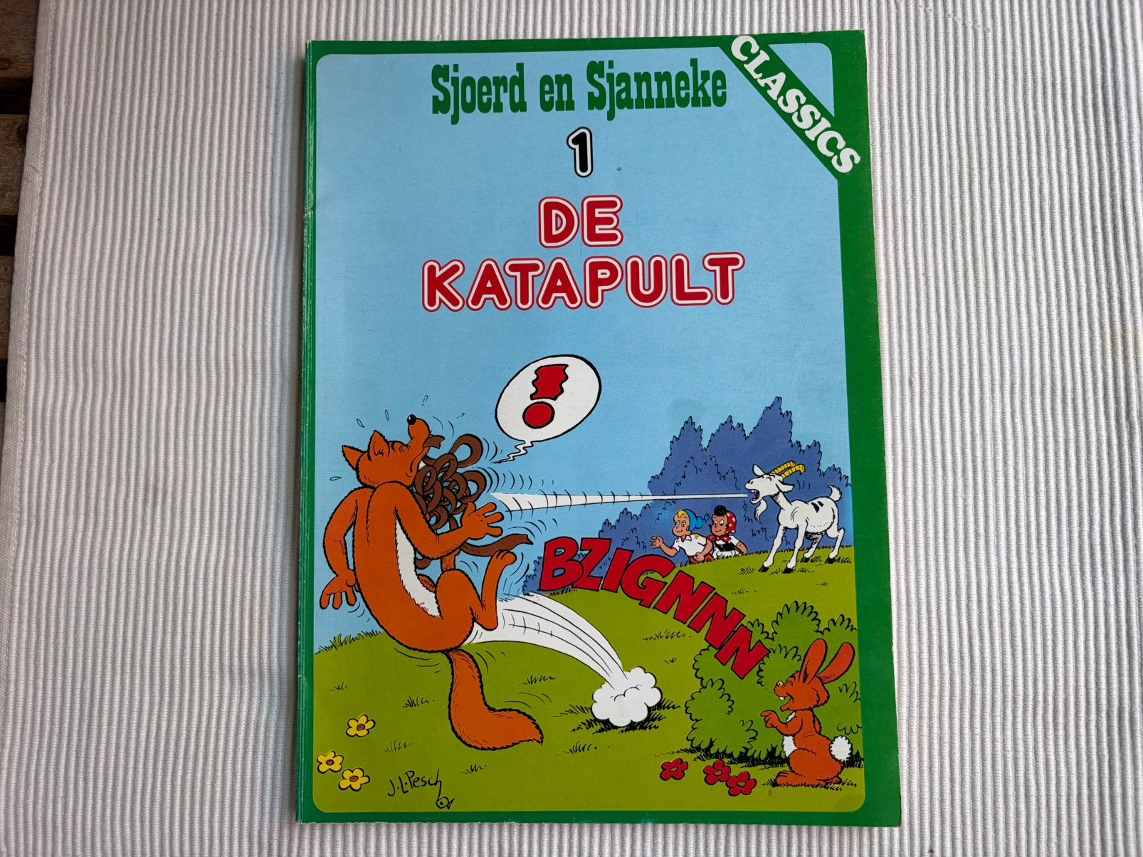 Sjoerd en Sjanneke 1. De katapult, Eén stripboek, Ophalen of Verzenden, Gelezen