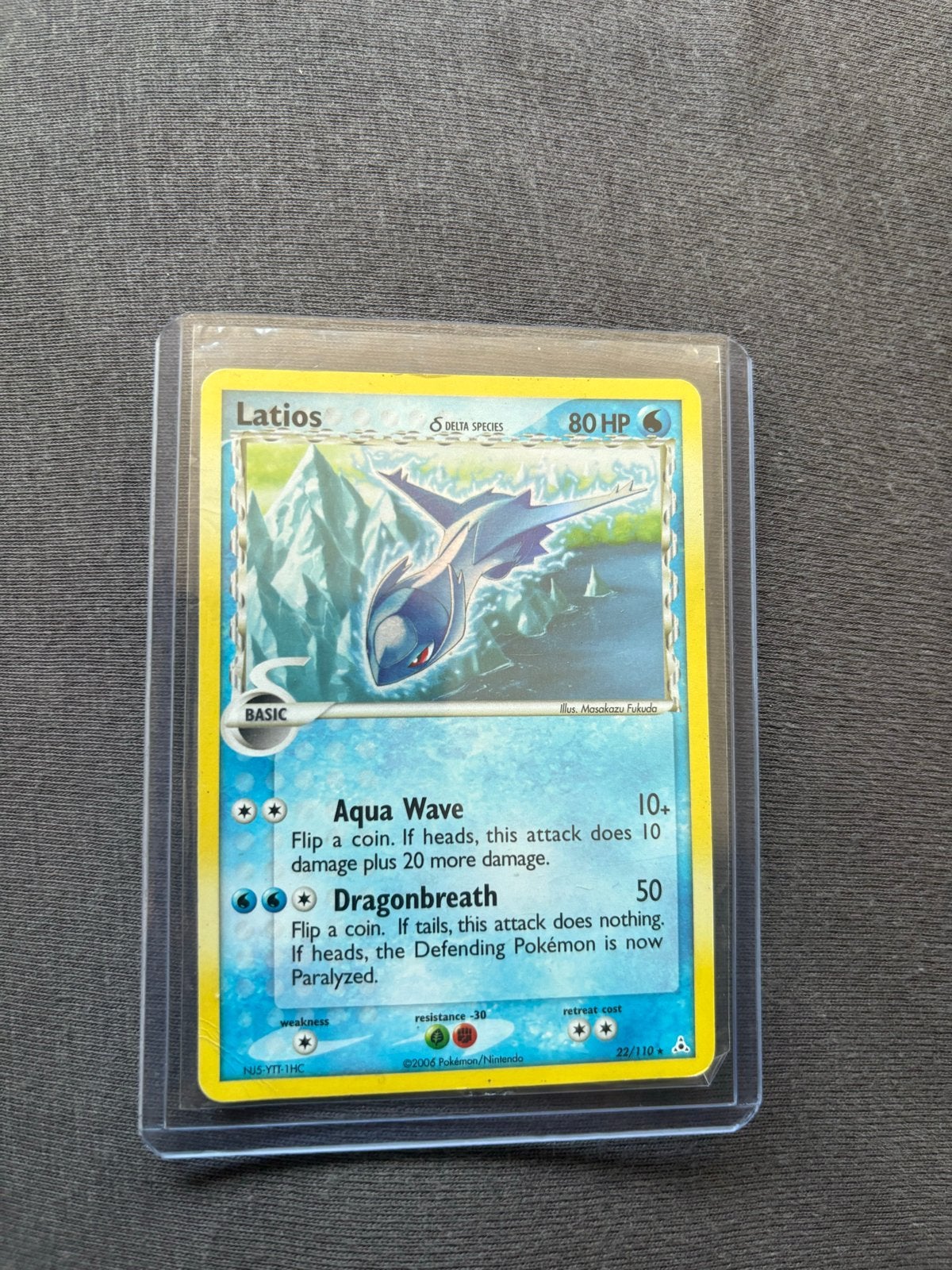 Latios Delta Species Pokémon Kaart 22/110 Holo, Ophalen of Verzenden, Zo goed als nieuw, Losse kaart, Foil