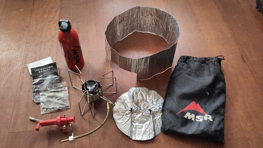 MSR Dragonfly brander + fles, Ophalen of Verzenden, Gebruikt