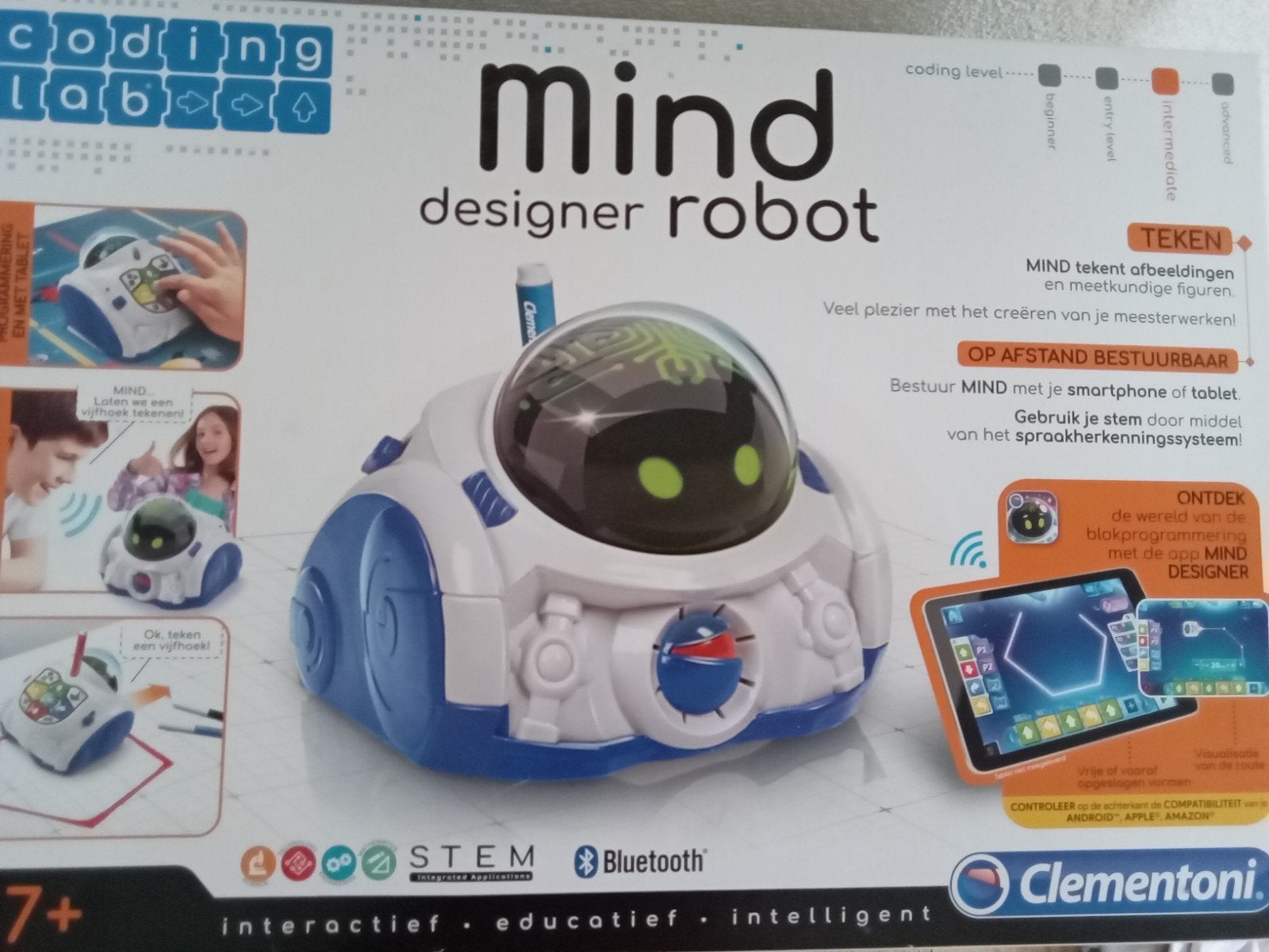 Mind Designer Robot - Clementoni + boek Robots, Ophalen of Verzenden, Zo goed als nieuw, Ontdekken, Met licht