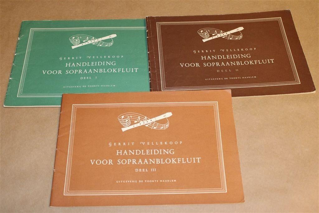 Handleiding voor sopraanblokfluit. 3 delen., Muziek en Instrumenten, Ophalen of Verzenden, Gebruikt, Artiest of Componist, Klassiek