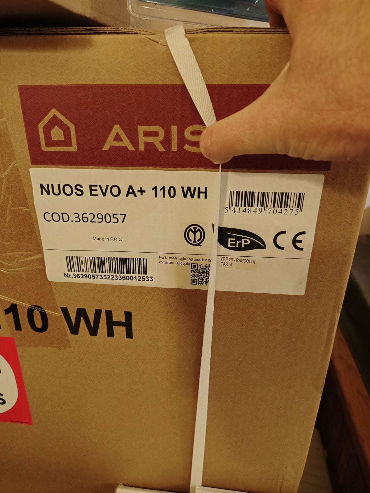 Ariston Nuos Evo A+ 110 liter Warmtepompboiler