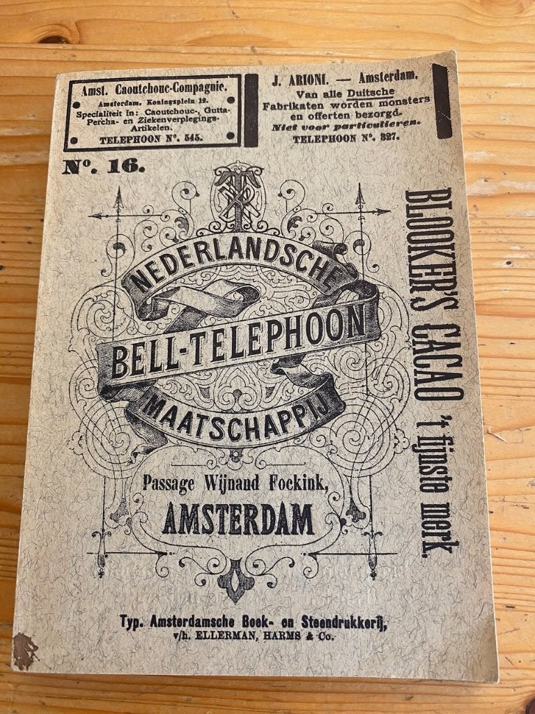 Historische Telefoongids Amsterdam 1891 (Herdruk  1970), Ophalen of Verzenden, Zo goed als nieuw, Overige typen