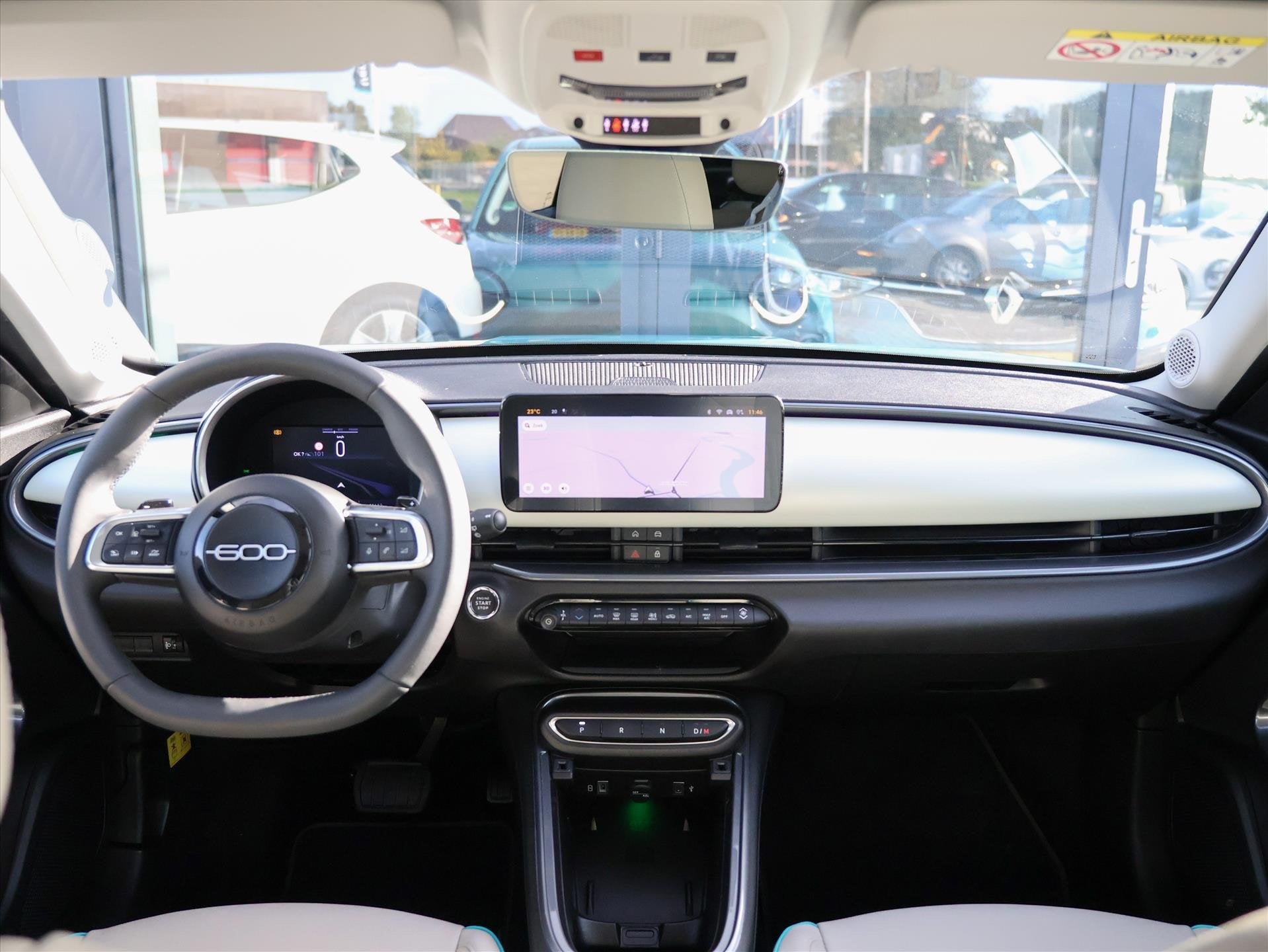 FIAT 600 1.2 Hybrid 110 pk Aut La Prima | Cam. | Leer | El., Auto's, Automaat, Dealer onderhouden, Gebruikt, Euro 6