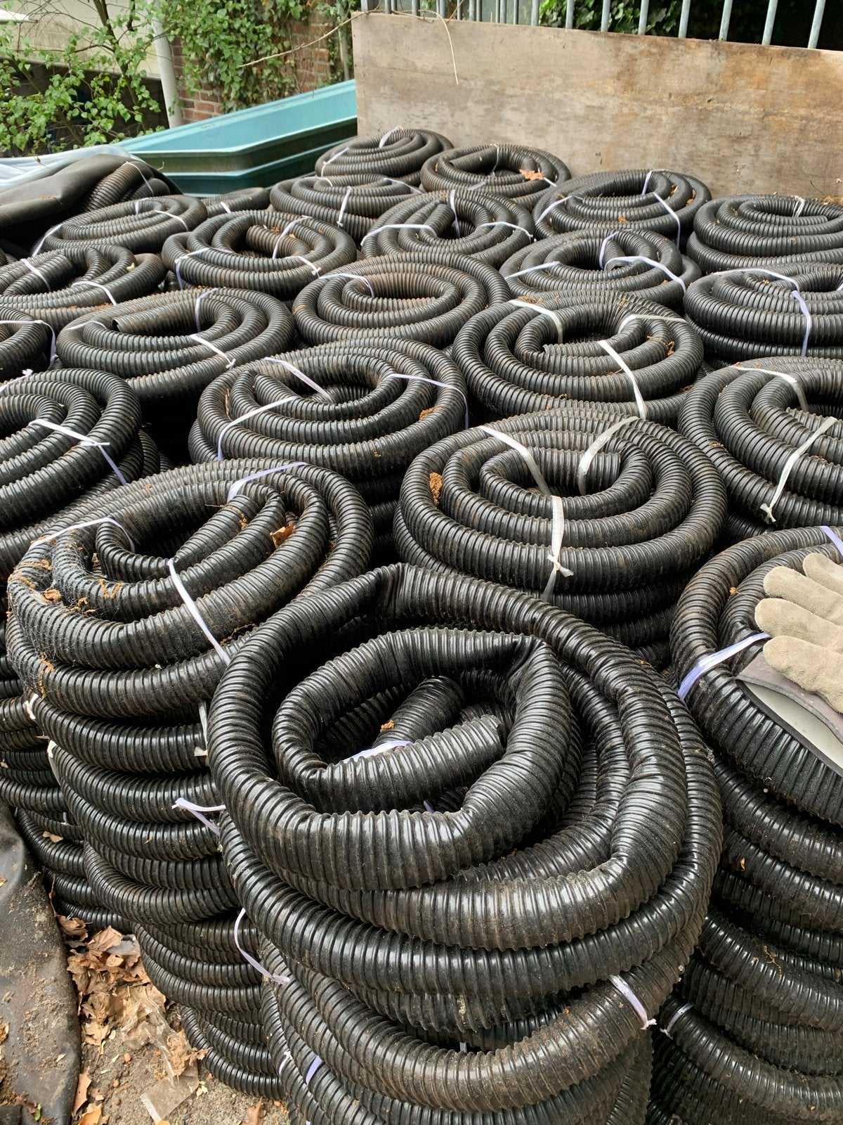 100-120x spiraalslang / vijverslang / tuinslang 40mm x 5m, Tuin en Terras, Tuinslangen, Ophalen, Gebruikt, Tuinslang