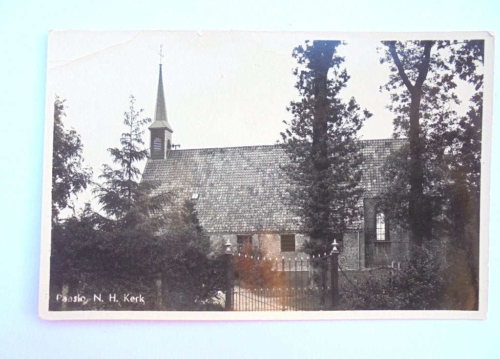 PAASLO, Steenwijkerland, NH Kerk met ingangshek., Ophalen of Verzenden, 1960 tot 1980, Ongelopen, Overijssel