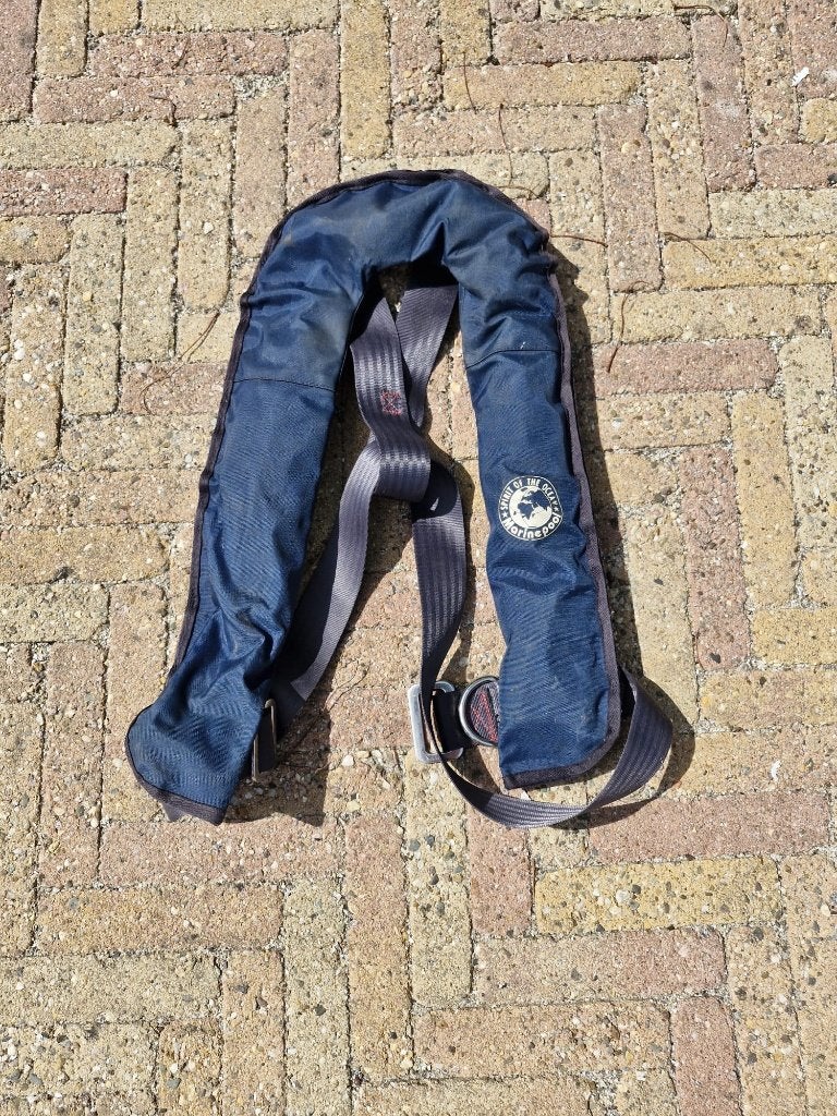 Marinepool automatisch reddingsvest 150N met harnas, Ophalen, Gebruikt, Marinepool, Dame of Heer