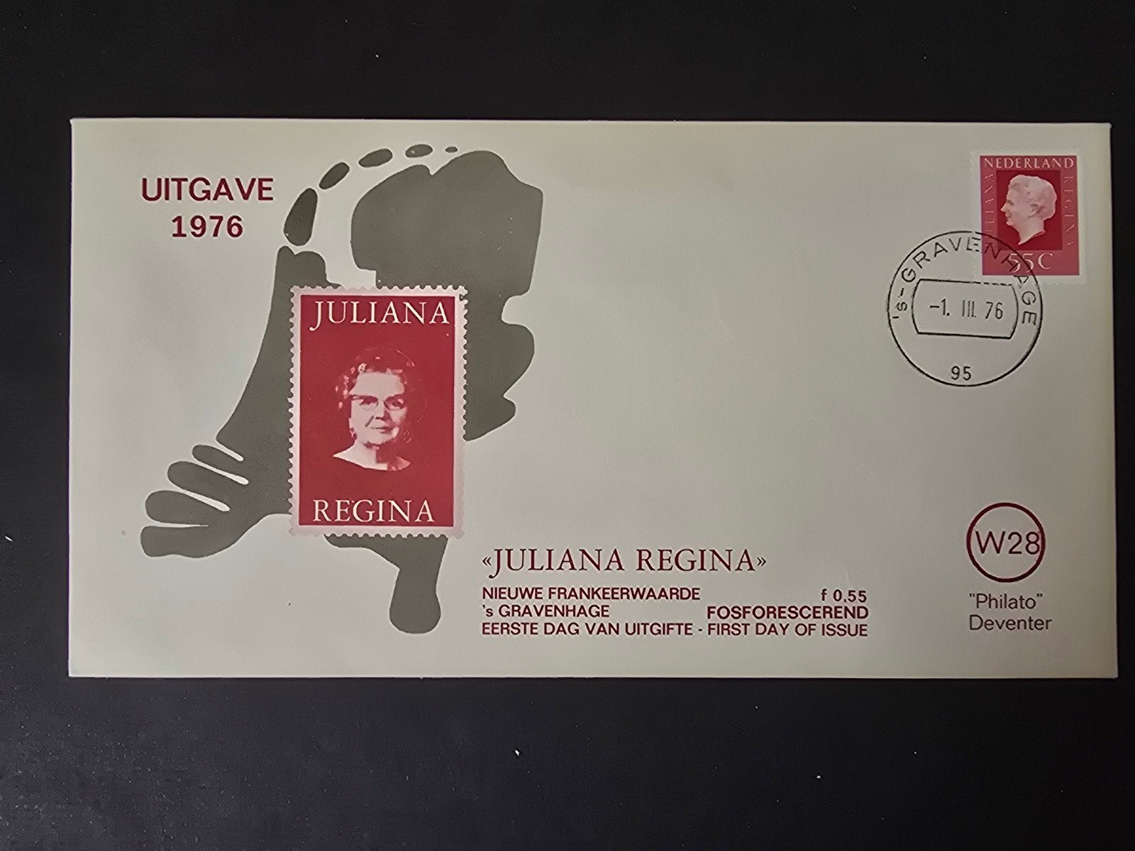 Eerstedagenveloppe Nederland 1976 - Philato-Molen W28, Postzegels en Munten, Postzegels | Eerstedagenveloppen, Ophalen of Verzenden