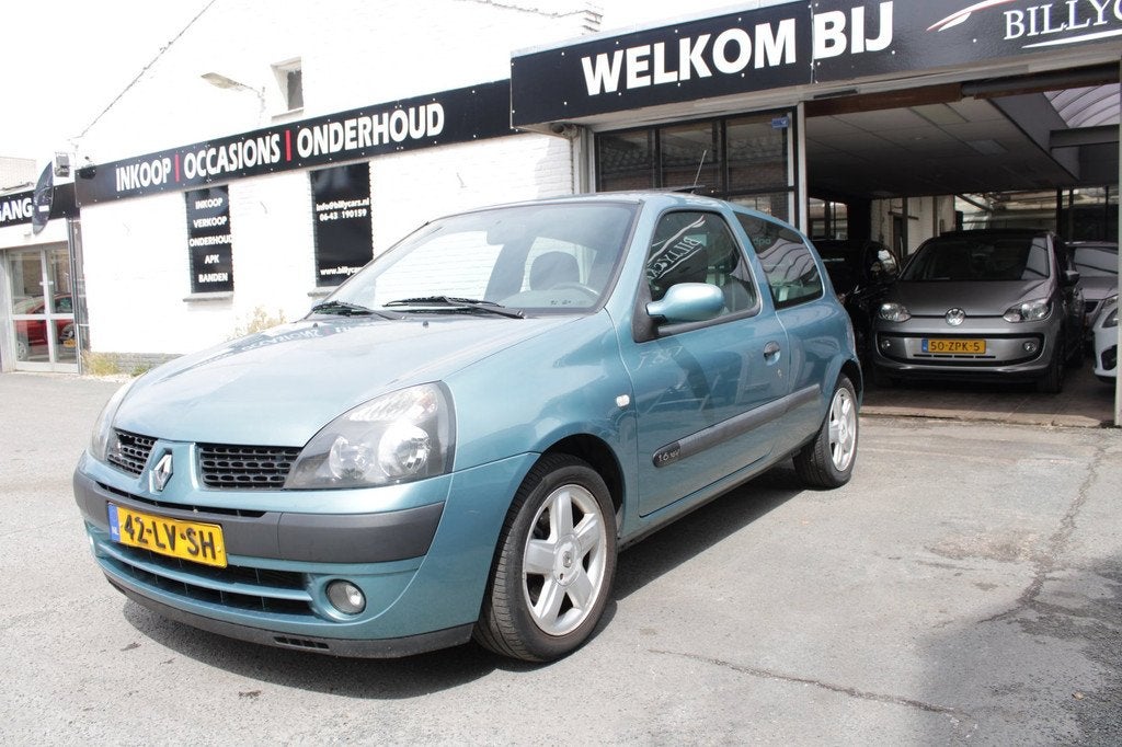 Renault Clio 1.6-16V Privilège / APK NIEUW / PaNo dak / Air, Voorwielaandrijving, 970 kg, 4 cilinders, Blauw