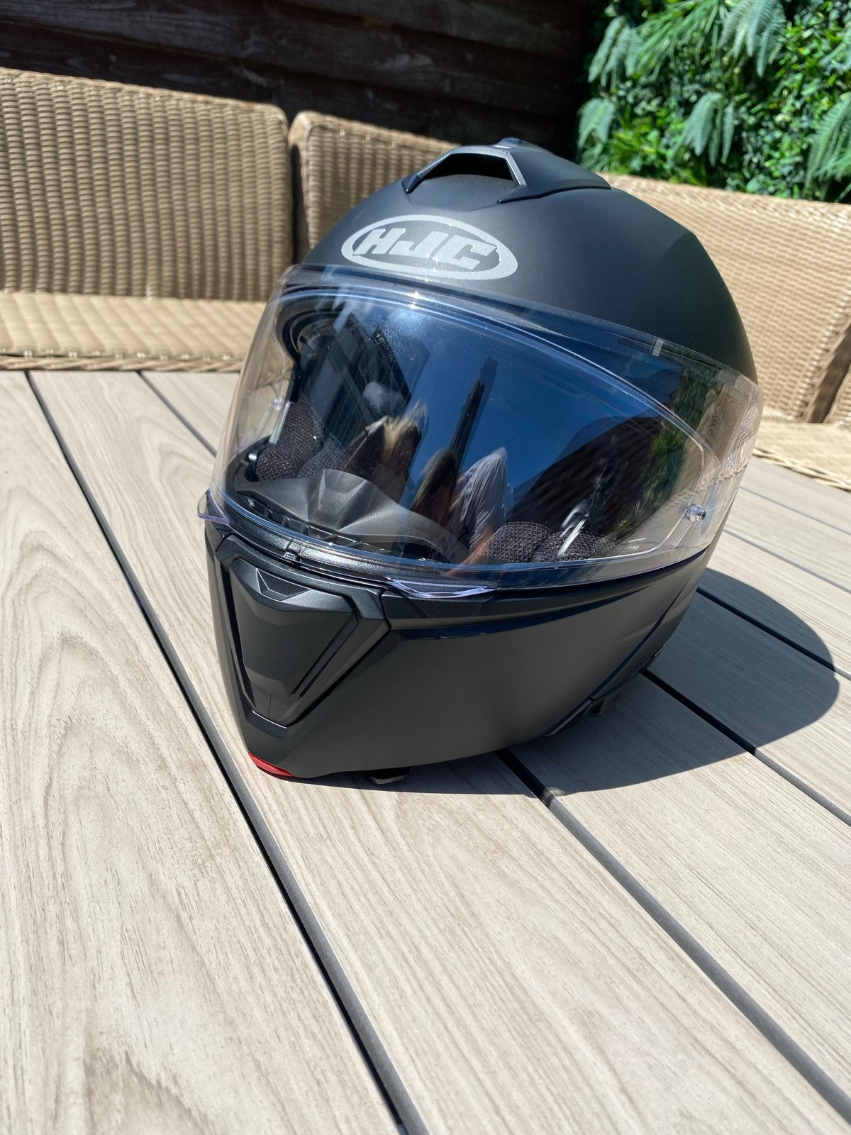 HJC i90 Systeemhelm - Mat Zwart - Maat S, Motoren, Kleding | Motorhelmen, Systeemhelm, Heren, HJC, Ophalen of Verzenden