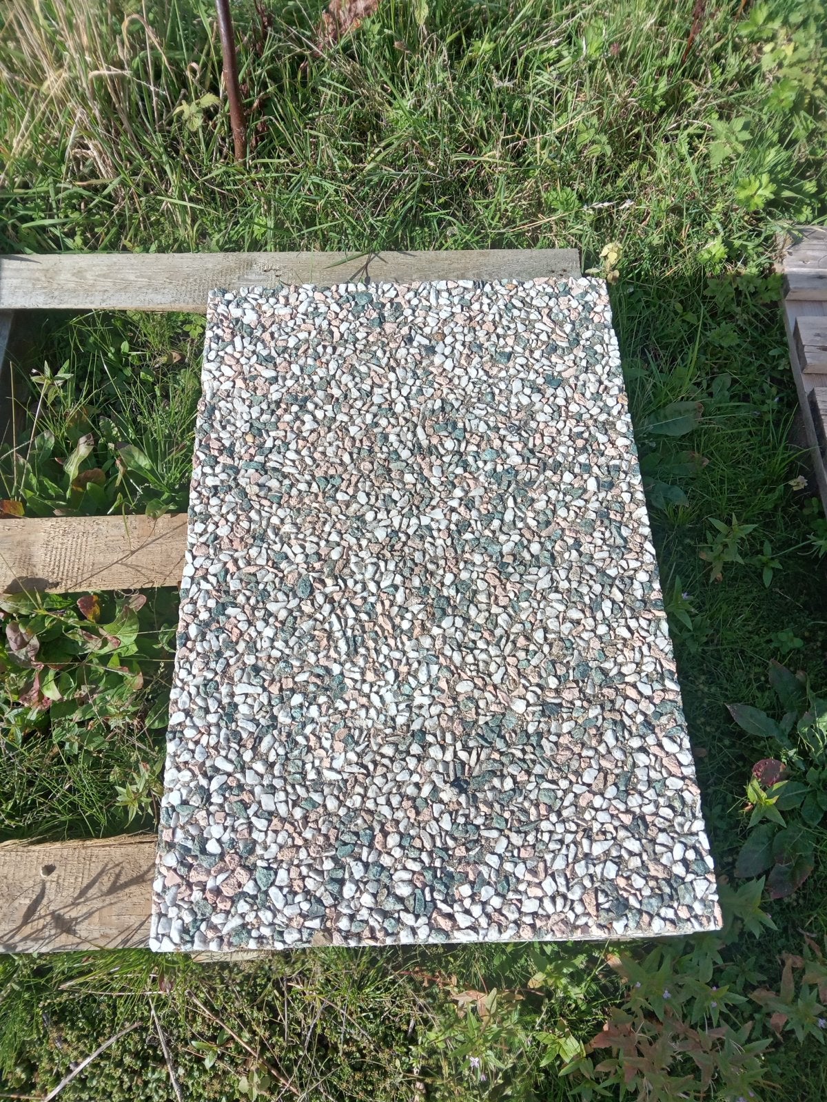 Terrastegel met grindstructuur - Gebruikt, Tuin en Terras, Ophalen, Gebruikt, Minder dan 5 m², Beton