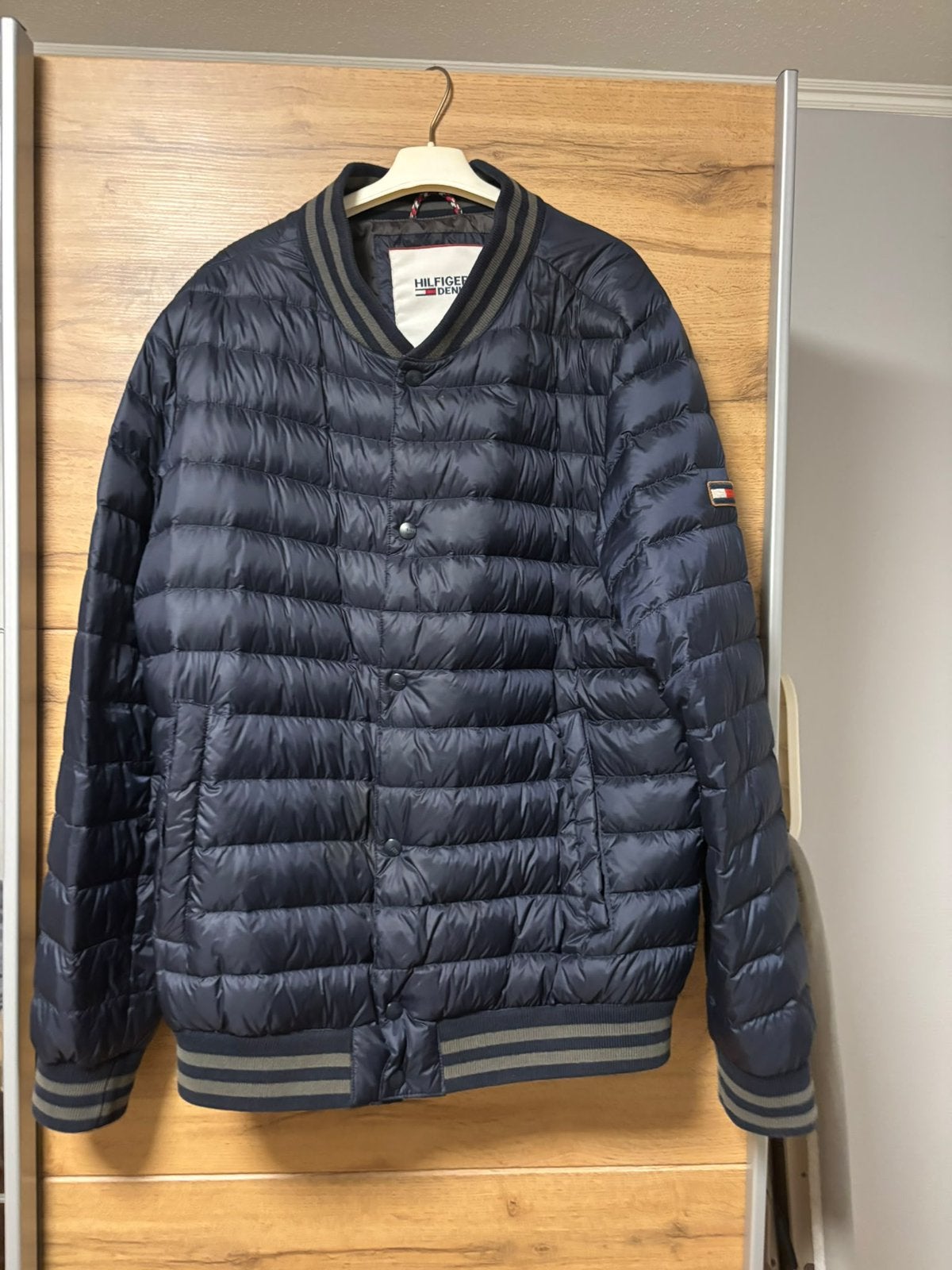 Tommy Hilfiger heren jas mt XL, Kleding | Heren, Jassen | Winter, Ophalen of Verzenden, Zo goed als nieuw, Maat 56/58 (XL), Blauw