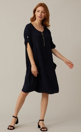 Joseph Ribkoff chique donkerblauwe losvallende jurk mt 48, Kleding | Dames, Blauw, ., Maat 46/48 (XL) of groter, Joseph Ribkoff