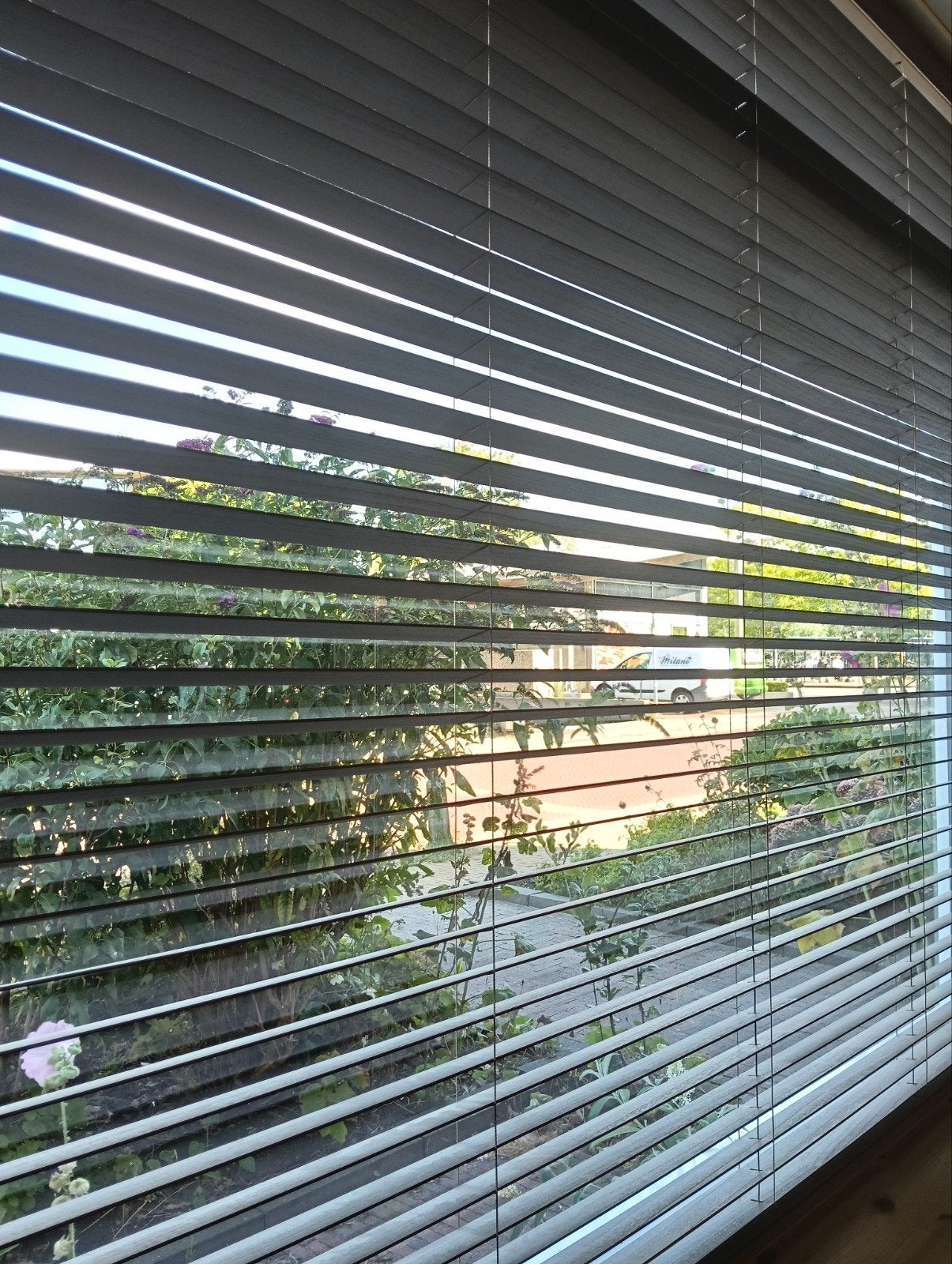 luxaflex, hout, taupe, Huis en Inrichting, Ophalen, Bruin, 190 cm, Zo goed als nieuw
