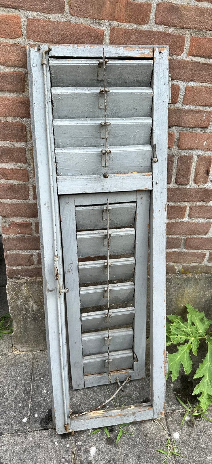 Antiek luik grijs origineel, Ophalen
