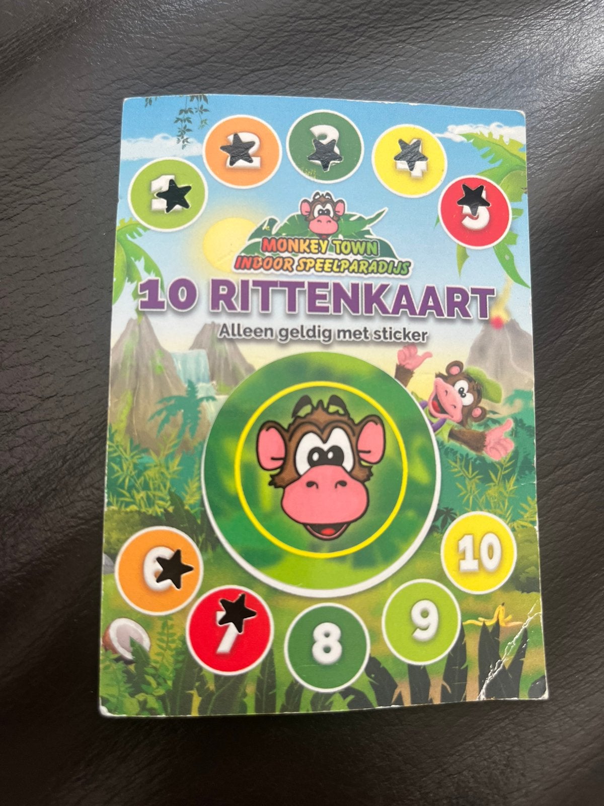Monkey town indoor speelparadijs ritten kaart, Drie personen of meer, Ticket of Toegangskaart