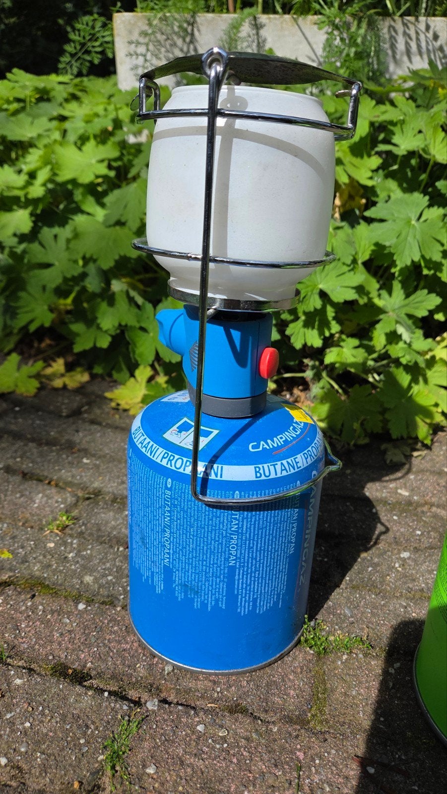 Campingaz gaslamp met gasfles, Ophalen, Gebruikt