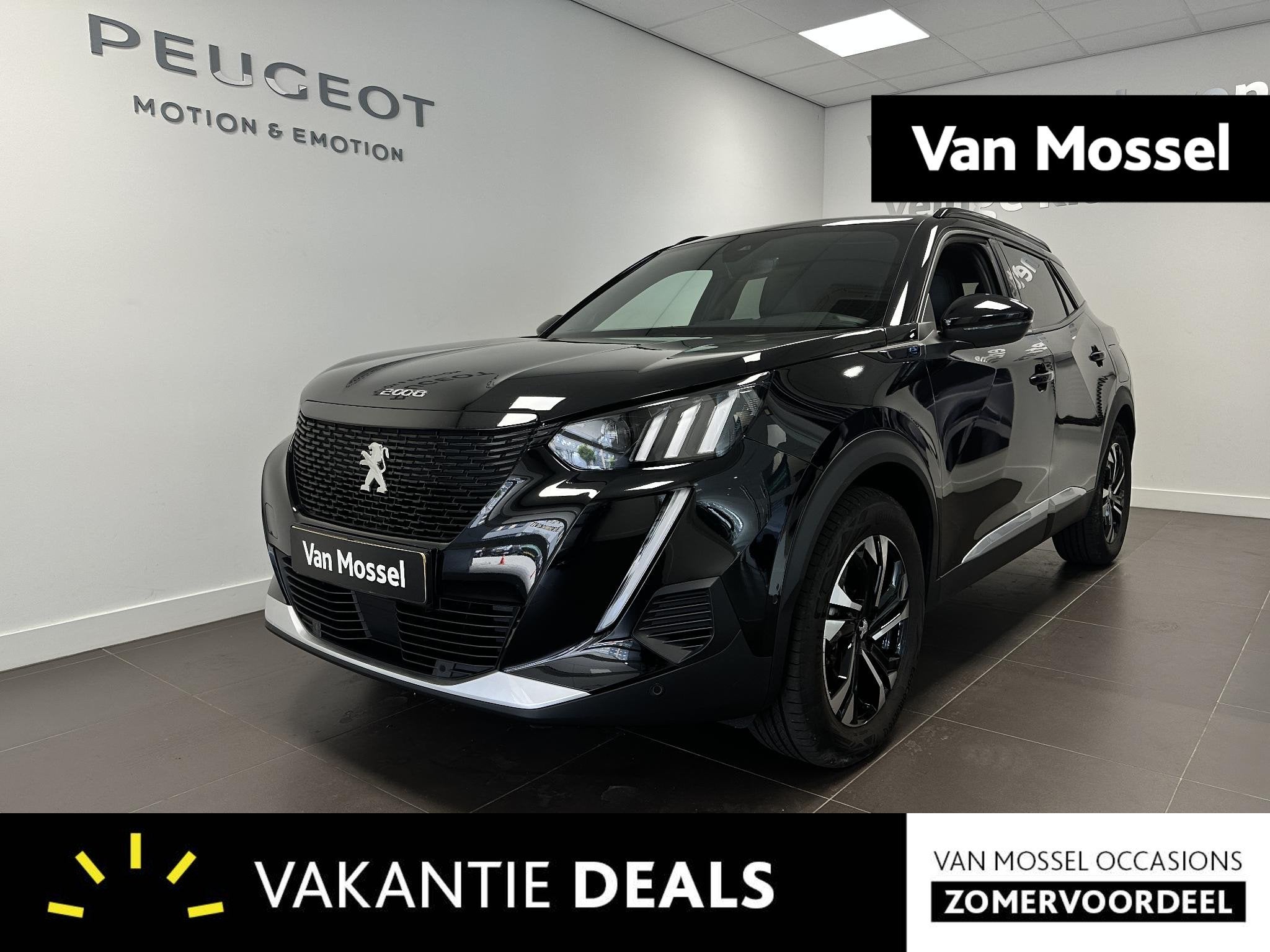 Peugeot e-2008 EV GT 50 kWh | Apple Carplay | Verwarmde voor, 136 pk, Leder en Stof, Zwart, Origineel Nederlands