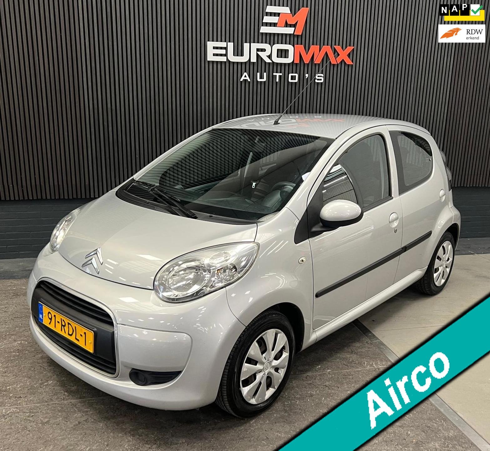Citroen C1 1.0-12V Ambiance 2e Eigenaar - NAP - Airco, Auto's, Citroën, Voorwielaandrijving, Euro 5, Stof, Gebruikt