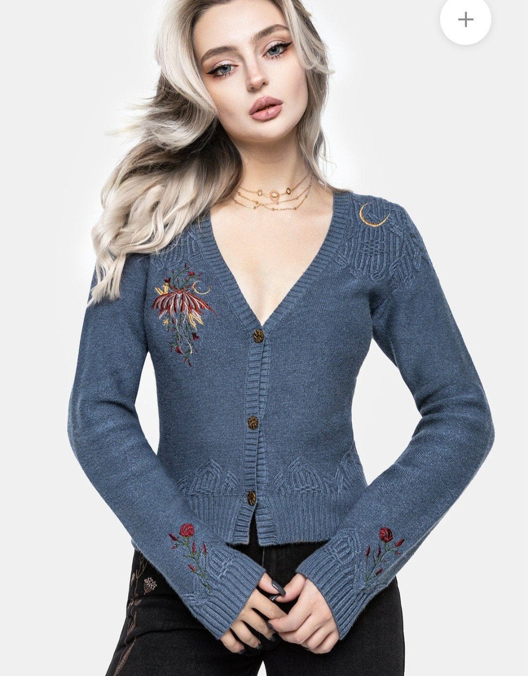 Disturbia vest met borduursels - nieuw met kaartje Maat M, Maat 38/40 (M), Blauw, Nieuw, Ophalen of Verzenden