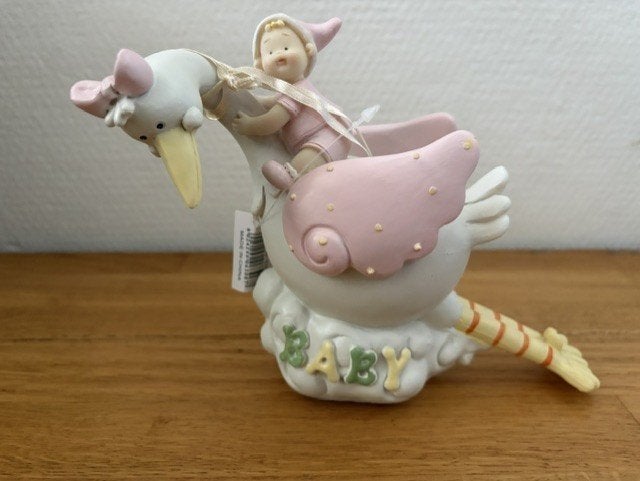 spaarpot baby dieren figuur roze met sleutel in doos, Ophalen of Verzenden, Nieuw