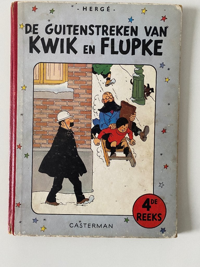 De guitenstreken van Kwik en Flupke - 4e reeks 1952, Boeken, Gelezen, Eén stripboek, Ophalen of Verzenden, Hergé