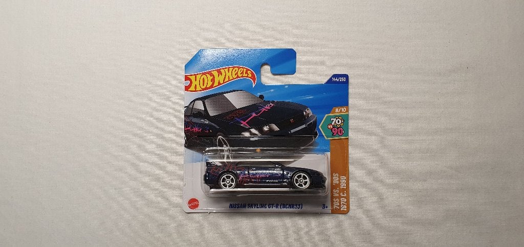 Hot wheels Nissan Skyline GT-R R33 HKS Power demo metallic, Ophalen of Verzenden, Nieuw, Auto