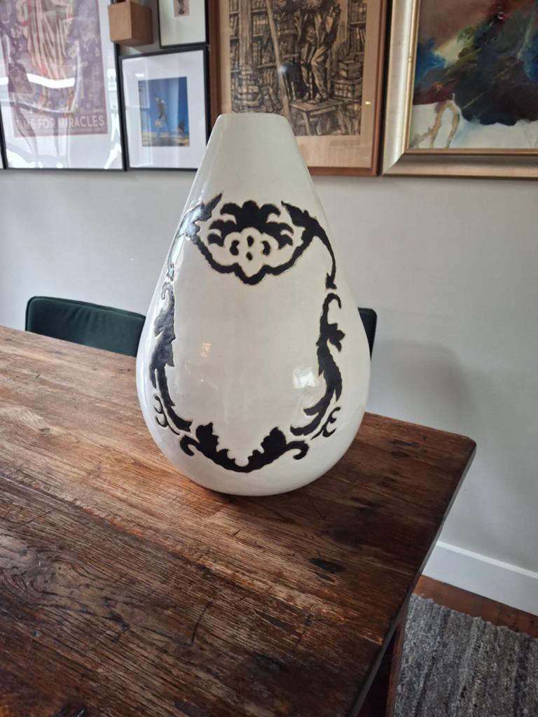 Vaas, Huis en Inrichting, Woonaccessoires | Vazen, Ophalen, Zo goed als nieuw, Wit, Minder dan 50 cm