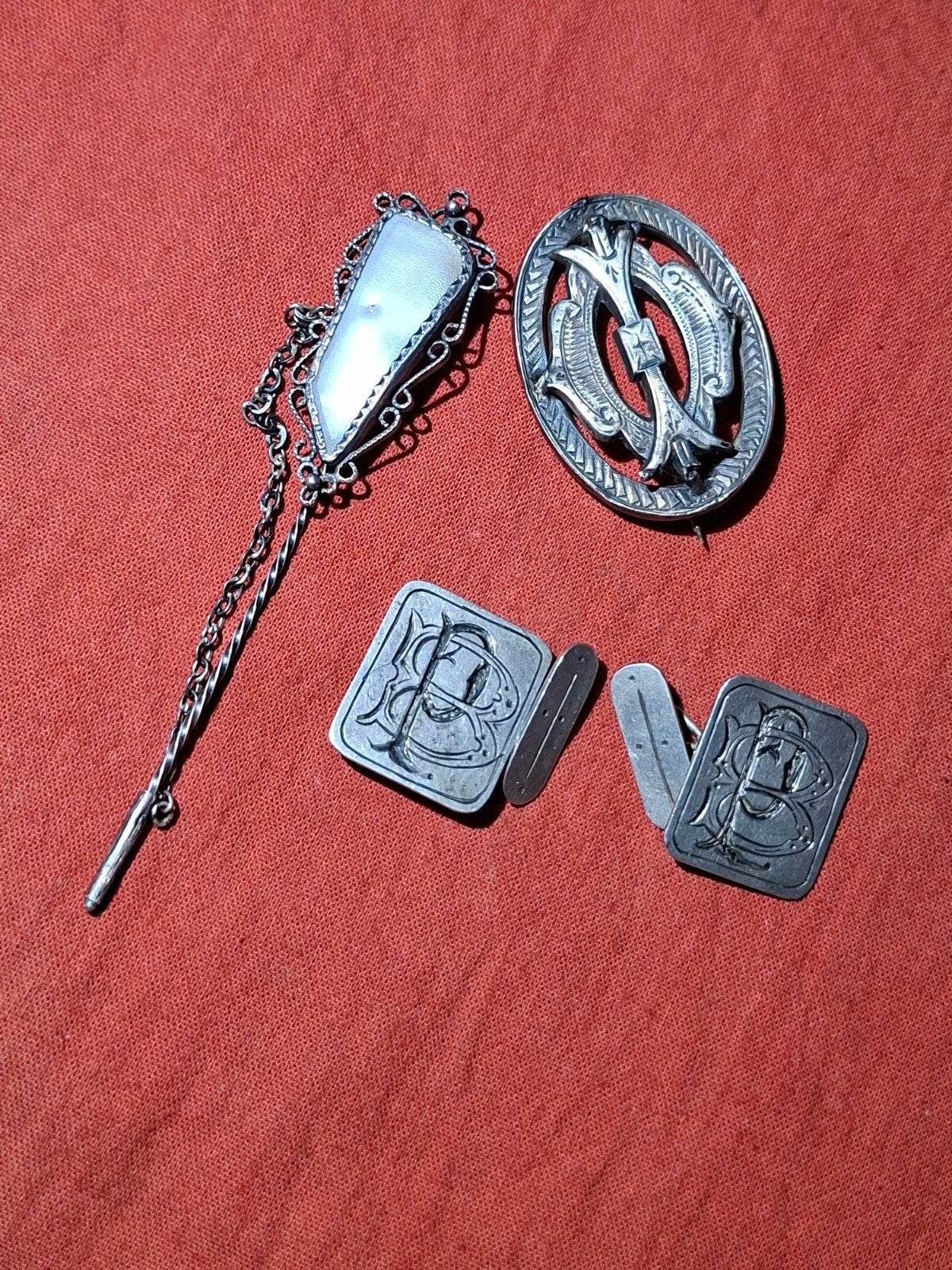 19e eeuws zilveren sieraden, Antiek en Kunst, Ophalen of Verzenden, Zilver