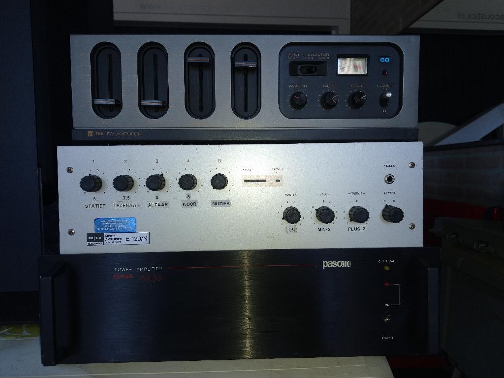 PA audio versterkers, 5 stuks, Ophalen, Gebruikt, Minder dan 500 watt, P.A.